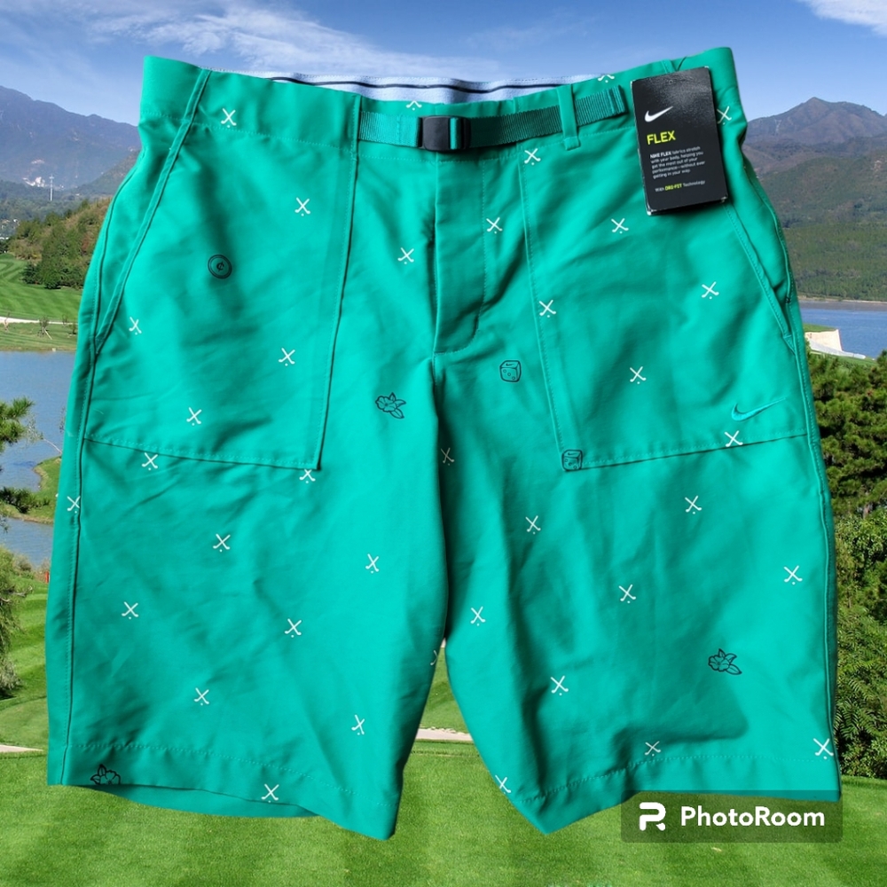 Nike Dri-Fit Flex Golf Mens 34 Green Shorts